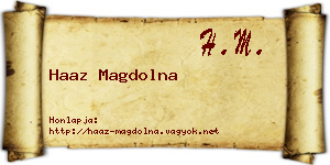 Haaz Magdolna névjegykártya