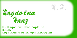 magdolna haaz business card